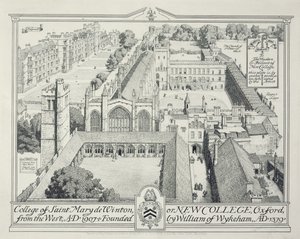 セントメアリードウィントンカレッジまたはニューカレッジ、1928 作： Edmund Hort New