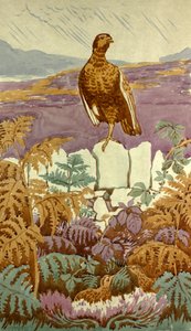 ムーアの展望台、1930年頃（紙にガッシュ） 作： Edmund Hunter