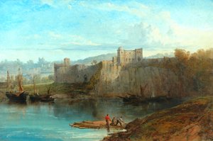 チェプストウキャッスルオンザワイ、1872 作： Edmund John Niemann