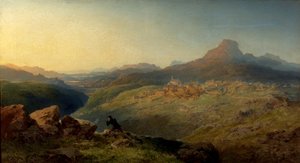 ウェールズ、フェスティニオグの町と谷 作： Edmund John Niemann