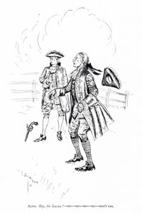 シェリダンの「The Rivals」のイラスト（エングレービング 作： Edmund Joseph (after) Sullivan