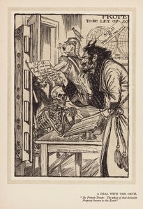 カイザーの花輪悪魔との取引（リトグラフ） 作： Edmund Joseph (after) Sullivan
