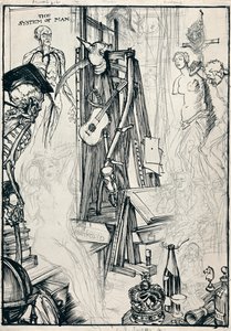漫画家-ステージIV、c1920 作： Edmund Joseph Sullivan