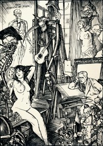 漫画家-ステージVI、c1920 作： Edmund Joseph Sullivan