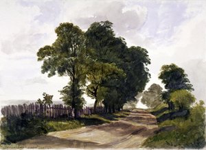 Belsize Lane、ハムステッド、ロンドン、1842 作： Edmund Marks