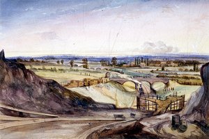 ハムステッドの全景、ロンドン、1837年 作： Edmund Marks