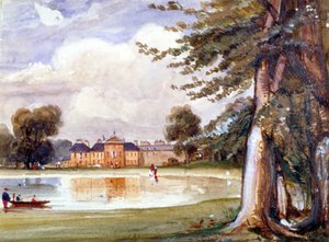 ケンジントン宮殿の眺め、ケンジントン、ロンドン、c1840