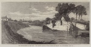 湿地帯の排水路でのフェン、浸水した水門の浸水 作： Edmund Morison Wimperis