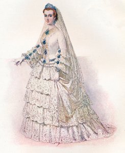 1853年、1902年、ブライダルドレスを着たユージニー皇后