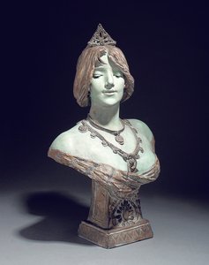 パリ万国博覧会のサラ・ベルナールをモデルにしたバスト 作： Edouard (after) Drouot