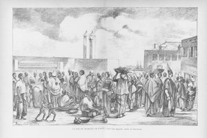 ゴーリーのマーケットプレイス、アンリフレイ作「コートオクシデンターレd "アフリカ...」のイラスト、1890 作： Edouard Auguste Nousveaux