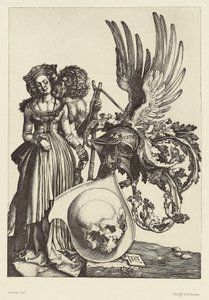 [アルブレヒト・デューラー作の髑髏の紋章]。 作： Édouard Baldus