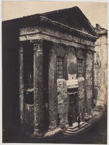 ファサード、アウグストゥス神殿とリヴィア、ヴィエンヌ、1851年。