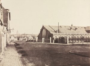 ブローニュ駅の南ゲーブルc。 1855。 作： Édouard Baldus