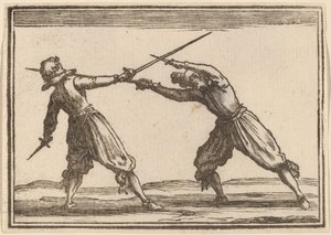 剣と短剣の決闘 作： Edouard Eckman after Jacques Callot