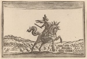 馬に乗った軍司令官 作： Edouard Eckman after Jacques Callot