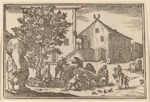 肩掛け 作： Edouard Eckman after Jacques Callot