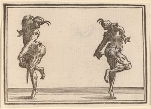 踊る 2 つのパンタロン 作： Edouard Eckman after Jacques Callot
