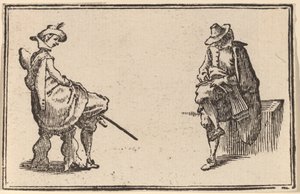 2 つの着席図 作： Edouard Eckman after Jacques Callot