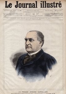 Jerome Bonaparte dit Plon (Plonplon) (1822-1891) (Napoleon-Jerome Bonaparte または Prince Jerome Napoleon), Jerome Bonaparte (1784-1860)の息子 - 1891年の「The Illustrous Journal」に掲載されたNavellierによるエングレーヴィング。