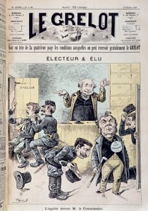 国会議員の免責に関する漫画 - 1892年2月14日付「Le Grelot」にて 作： Edouard Guillaumin Pepin