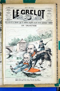 Le Grelot」の表紙、1337番「Satirique en Couleurs」。 作： Edouard Guillaumin Pepin