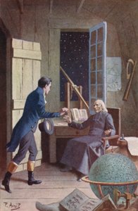 椅子に座ったまま、主人公に両手を差し出した（カラーリトグラフ 作： Edouard Henri Avril