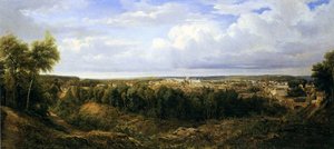 1857年、スペイン、レオンの街の眺め 作： Edouard Jean Marie Hostein