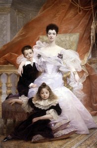ボーシャン伯爵夫人とその子供たち 作： Edouard Louis Dubufe