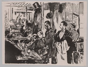 カフェで 作： Édouard Manet