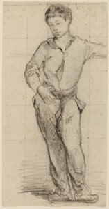 作者：エドゥアール・マネ - 立っている若い男（レオン・リーンホフ）（レクト）1864-65年 作： エドゥアールマネ
