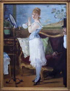エミール・ゾラ（1840-1902）の小説に登場する娼婦ナナを演じた女優アンリエット・ハウザー（通称シトロン）の肖像画。エドゥアール・マネ（1832-1883）による絵画、油彩・キャンバス 作： Édouard Manet