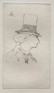 プロファイルのボードレール。 作： Édouard Manet
