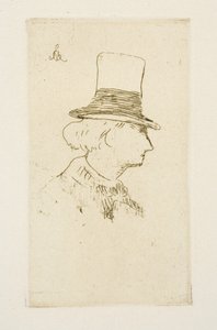 帽子をかぶった横顔のボードレール、1862 作： Édouard Manet