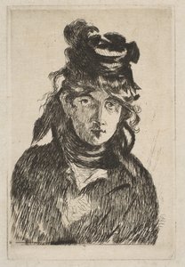 ベルトモリゾ、1872年。 作： Édouard Manet