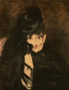 長いベールの喪服のベルト・モリゾ 作： Édouard Manet
