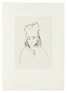 ベルト・モリゾのシルエット 作： Édouard Manet