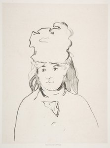 シルエットのベルトモリゾ、1872〜74年、1884年公開。 作： Édouard Manet