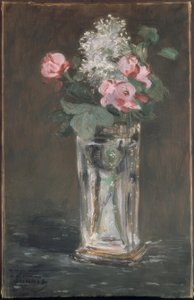 クリスタル製花瓶の花 作： エドゥアールマネ