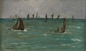 ベルク・シュル・メールのボート 作： Édouard Manet