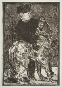 少年と犬、1862年。 作： Édouard Manet