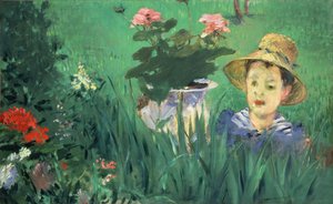 花の少年ジャック・オシェデ、1876 作： Édouard Manet