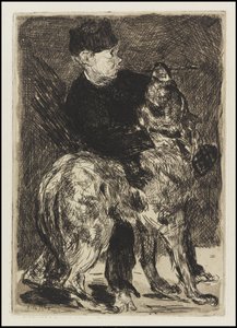 犬を持つ少年、1862 作： Édouard Manet
