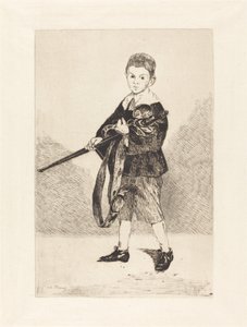 剣を持った子供、左を向いた 作： Édouard Manet