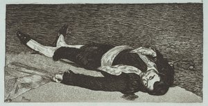 死んだ闘牛士、1867-68。 作： Édouard Manet