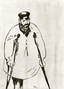 松葉杖の男 作： Édouard Manet