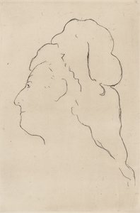 エヴァ・ゴンザレス、プロフィールは左に曲がった、1870 作： Édouard Manet