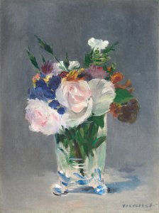 クリスタル花瓶の花、c。 1882年。