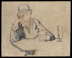 カフェのジョージ・ムーア（1852-1933） 作： Édouard Manet