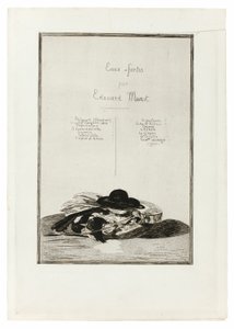 帽子とギター、14のエッチング版の口絵 作： Édouard Manet